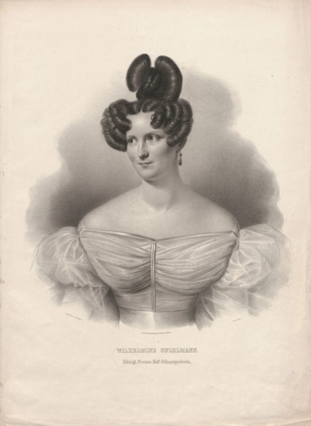 Portrait of the actress and singer Wilhelmine Unzelmann-Werner (1802-1871), 1835. Private Collection.