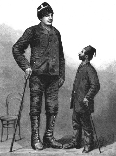 'Amanab, a Greek giant, 7 feet 9 inches tall', 1886.  Creator: Unknown.