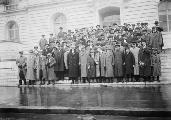 Corn Growers On Steps of House office Building; Stafford of Wisconsin, 5th From Left...1912. Creator: Harris & Ewing.