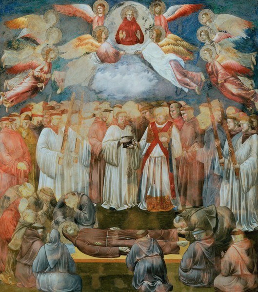 Death and Ascension of Saint Francis (from Legend of Saint Francis), 1295-1300. Creator: Giotto di Bondone (1266-1377).