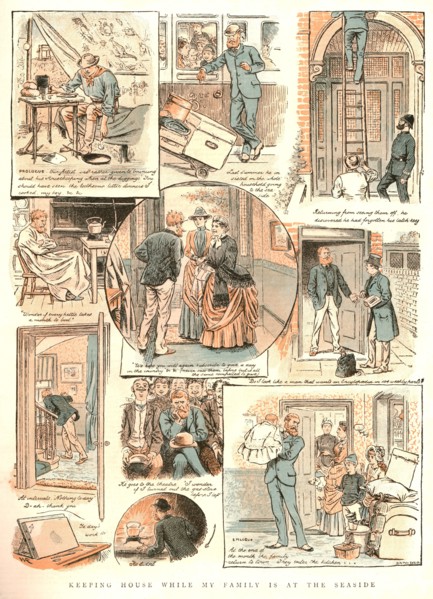 'Keeping House while my family is at the Seaside', 1886. Creator: Unknown.