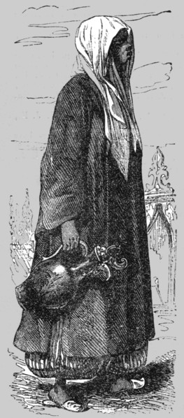 'Black Slave going to fetch Water; The Women of Turkey', 1854. Creator: Unknown.