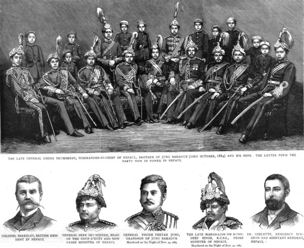 'The Recent Revolution in Nepaul, India. Local Dignitaries', 1886.  Creator: Unknown.