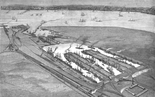 'The new East and West India Docks at Tilbury, opened last week', 1886.  Creator: Unknown.