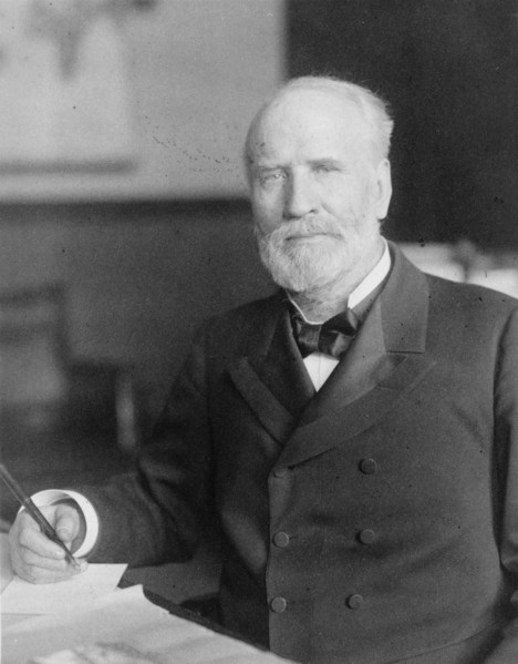James Wilson, half-length portrait, seated at desk, facing slightly left, c1906. Creator: Frances Benjamin Johnston.