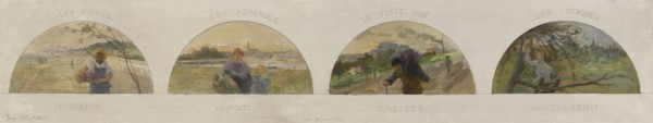 Esquisse pour la salle à manger de l'Hôtel de Ville de Paris : Montreuil : les pêches..., c1891-1892 Creator: Paul Louis Delance.