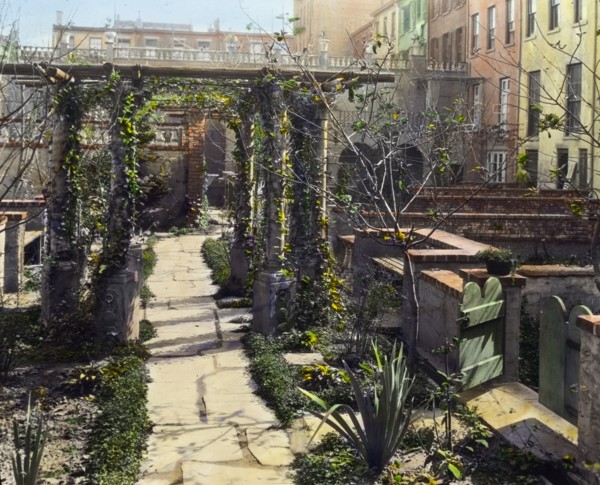 Turtle Bay Gardens, 227-247 East 48th Street and 228-246 East 49th Street, New York, New York, 1920. Creator: Frances Benjamin Johnston.