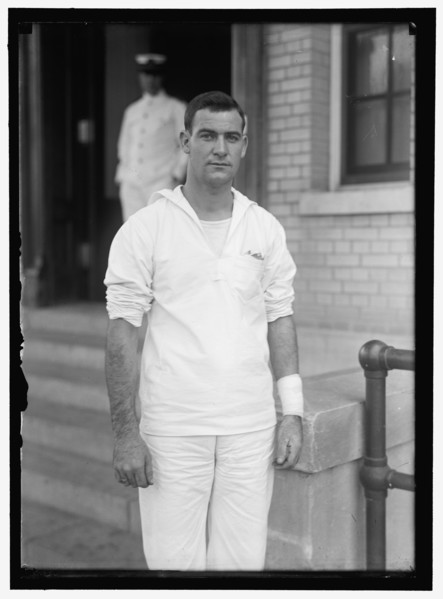 W. Phillips, one of wounded sailors, U.S.S. Memphis, c1916.  Creator: Harris & Ewing.
