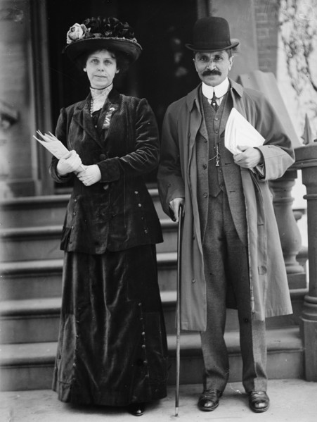 Khan, Mirza Ali Kuli - Charge of Persia. with Mme. Khan, 1911. Creator: Harris & Ewing.