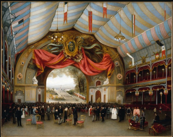 Performance of the "Triumphal Ode" to the glory of the Republic..., September 19, 1889. Creator: Lavialle de Lameillere.