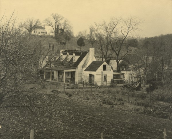 Old Dunbar quarters, Falmouth, old building from hillside, between 1925 and 1929. Creator: Frances Benjamin Johnston.