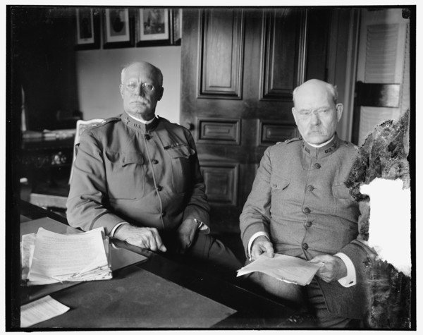 Hugh L. Scott & Tasker H. Bliss at desk, between 1910 and 1920. Creator: Harris & Ewing.