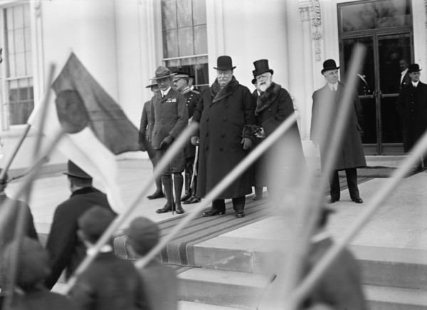 Boy Scouts - Visit of Sir Robert Baden-Powell To D.C. Reviewing Parade..., 1911. Creator: Harris & Ewing.