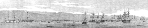 The Transport Fleet Embarking the Troops, at Varna, 1854. Creator: Unknown.