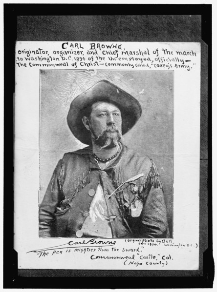 Carl Browne, Organizer of Coxey's Army, c1894, (between 1911 and 1920). Creator: Harris & Ewing.
