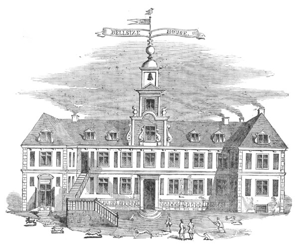Old Belsize House, Hampstead - from a print of the time, 1854. Creator: Unknown.