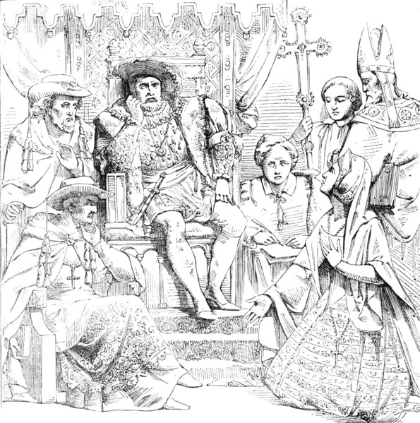 The New Houses of Parliament - Queen Catherine before Henry VIII, 1854. Creator: Unknown.