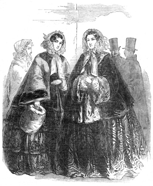 Paris Fashions for December, 1854. Creator: Unknown.