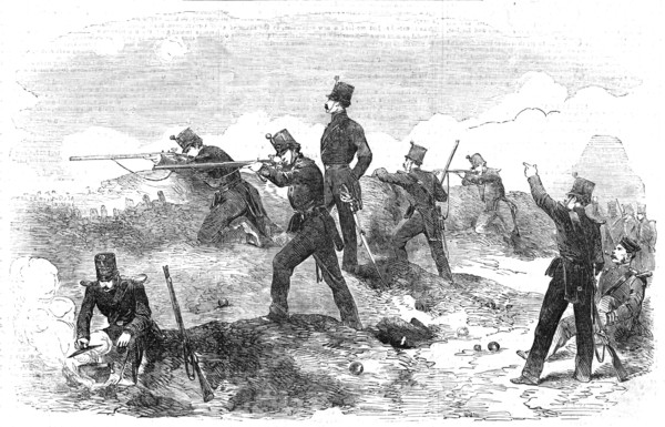 The Siege of Sebastopol - the Rifles in the Trenches, 1854. Creator: Unknown.