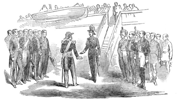 The Meeting of His Royal Highness Prince Albert and the Emperor of the French, at Boulogne, 1854. Creator: Unknown.