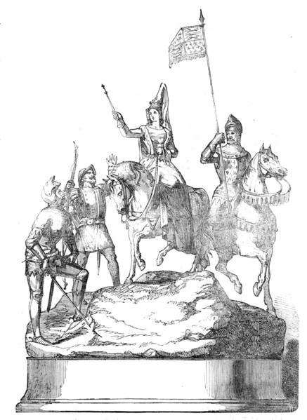 The Doncaster Race Plate, 1854 - Queen Philippa before the Battle of Neville's Cross, 1854. Creator: Unknown.