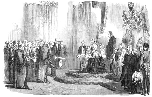 Presentation of Addresses to Her Majesty, at the Station Hotel, Hull, 1854. Creator: Unknown.