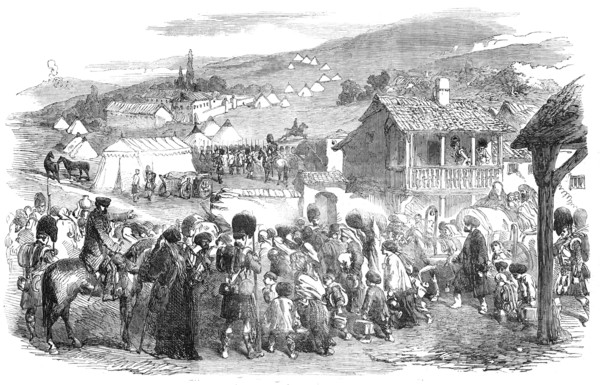 The Inhabitants leaving Balaclava, by Order of Lord Raglan, 1854. Creator: Unknown.