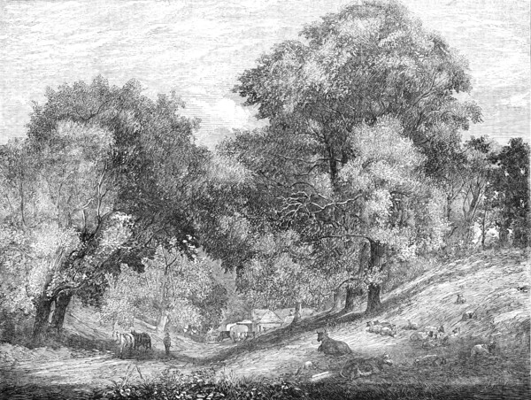 An Old English Homestead - painted by R. Redgrave, R.A., 1854. Creator: Unknown.