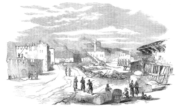 Ruins at Varna, after the recent fire, 1854. Creator: Unknown.
