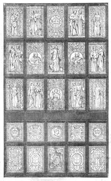 Painted Window presented to the King of Denmark, by Mr. Peto, M.P., 1854. Creator: Unknown.