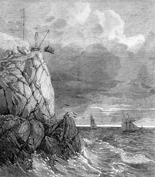 The Lizard Serpentine Signal-Staff Quarry, near Cadgwith, Cornwall, 1854. Creator: Unknown.