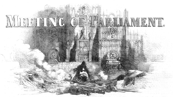 Meeting of Parliament, 1854. Creator: Unknown.