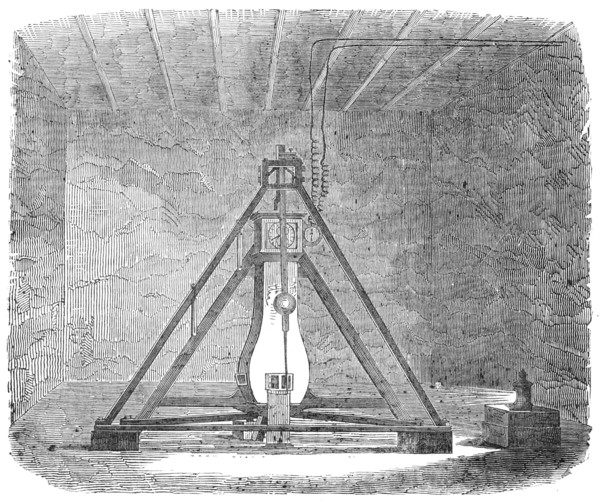 Pendulum-Room at the Bottom of the Harton Coal-Pit, 1854. Creator: Unknown.