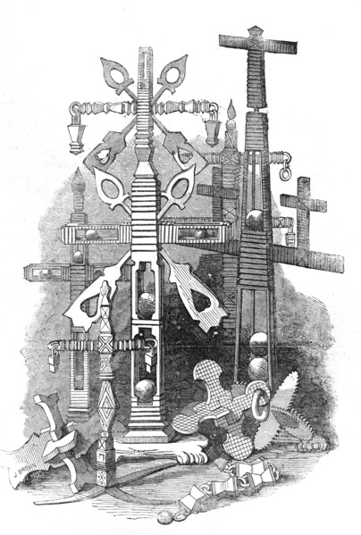 Toys made by Russian prisoners at Lewes, 1854. Creator: J Brown.