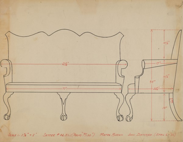 Settee, 1936.