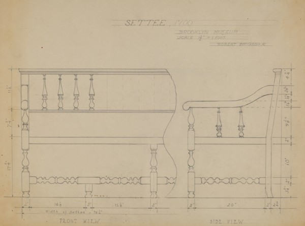 Settee, c. 1936.