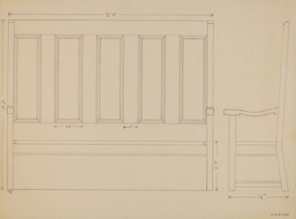 Settee, c. 1936.