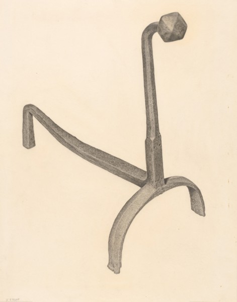 Andiron, c. 1938.