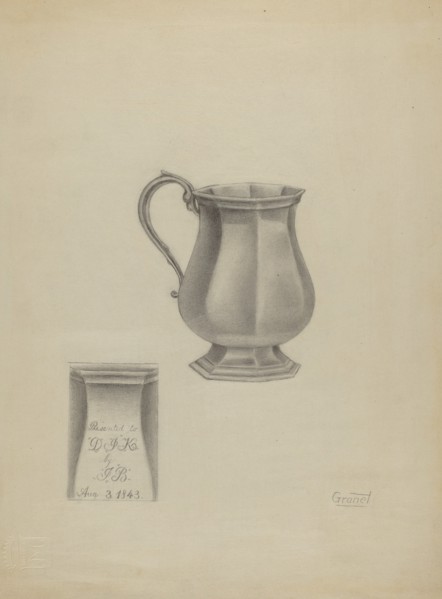 Silver Mug, c. 1936.