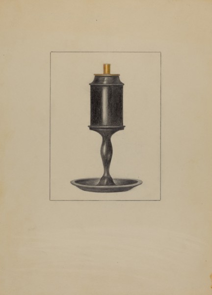 Pewter Lamp, c. 1936.