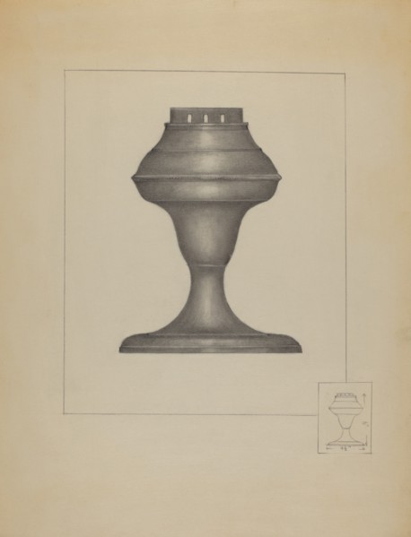 Pewter Lamp, c. 1936.