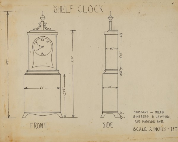 Shelf Clock, c. 1938.