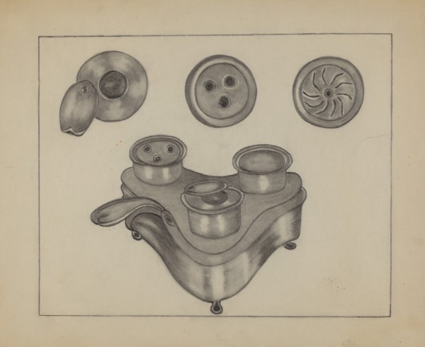 Pewter Desk Set, 1936.