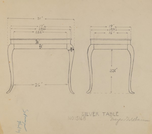Silver Table, c. 1936.
