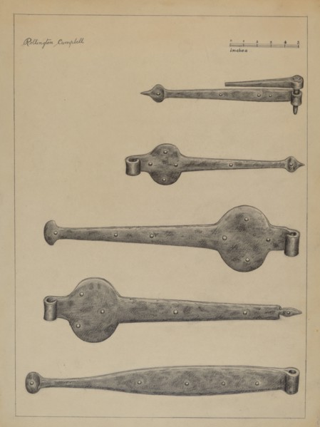 Strap Hinges, c. 1936.