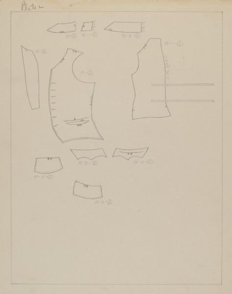 Suit Pattern, c. 1938.