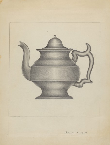 Pewter Teapot, c. 1936.