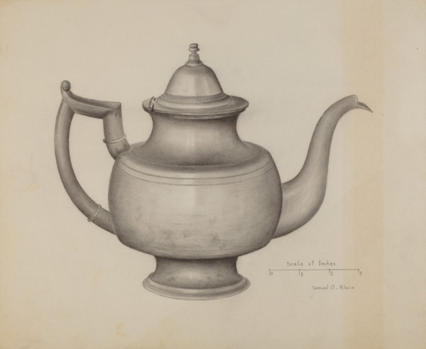 Pewter Teapot, c. 1936.