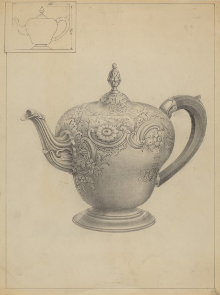 Silver Teapot, c. 1936.