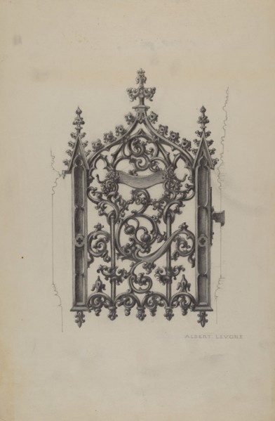 Cast Iron Gate, c. 1937.